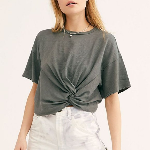 Free People Tops - Free People Beach Montana Front Knot Crop Top Smal